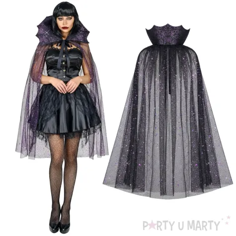 stroj dla kobiety halloween peleryna wampirzycy fioletowy widmann rozm uniw