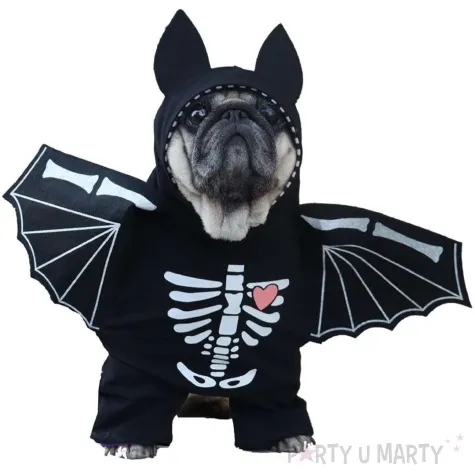 stroj dla psa halloween nietoperz czarny partydeco s