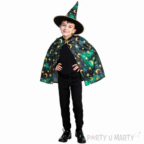 stroj dzieciecy kostium dla chlopca na halloween andrzejki czarodziej rozm 120 130