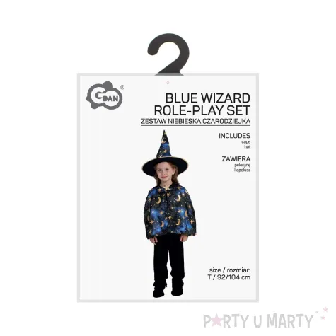 stroj dzieciecy kostium dla dziewczynki na halloween andrzejki czarodziejka wiedzma 92 104