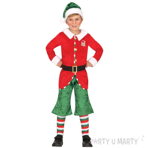 stroj dzieciecy na boze narodzenie elf zestaw dla chlopca rozm 98 104
