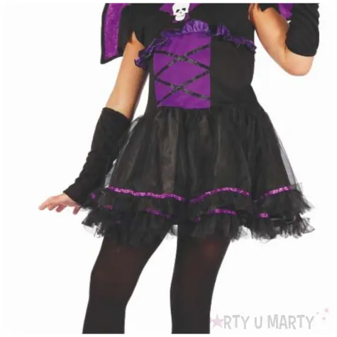 stroj dzieciecy na halloween andrzejki czarownica nietoperz sukienka skrzydla rozm 120 130