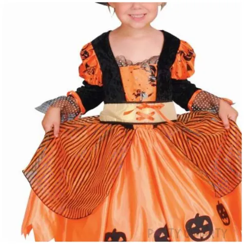 stroj dzieciecy na halloween andrzejki czarownica sukienka kapelusz pasek rozm 92 104