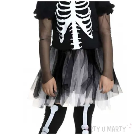 stroj dzieciecy na halloween karnawal sukienka szkieletor rozm 130 140