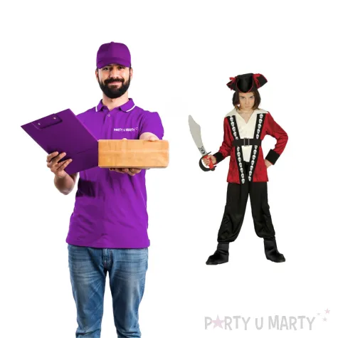stroj dzieciecy na karnawal halloween zestaw pirat rozm 122 134