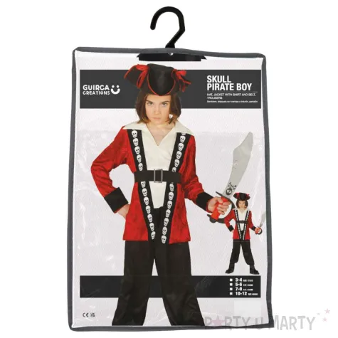 stroj dzieciecy na karnawal halloween zestaw pirat rozm 98 104