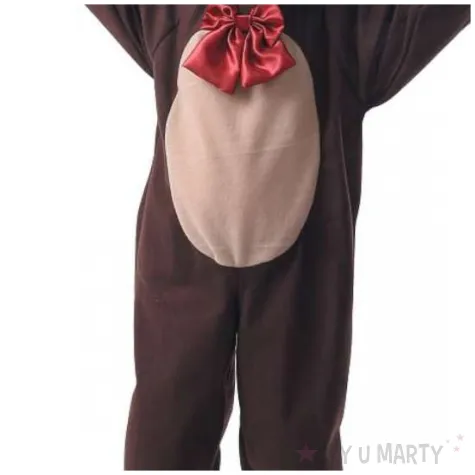 stroj dzieciecy na karnawal mis kombinezon niedzwiadka z kapturem brazowy rozm 92 104