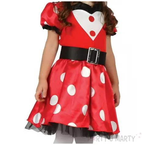 stroj dzieciecy sukienka dla dziewczynki na karnawal myszka minnie zestaw rozm 92 104