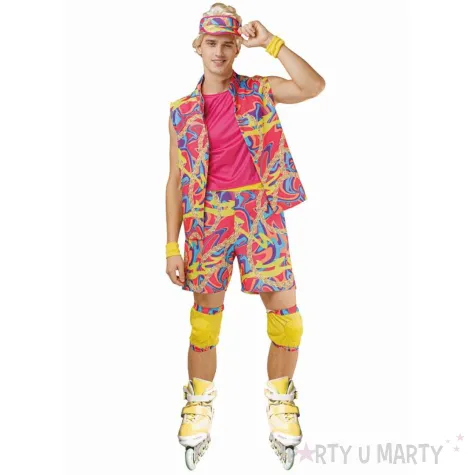 stroj meski na karnawal retro rolkarz lata 80 zestaw rozm m
