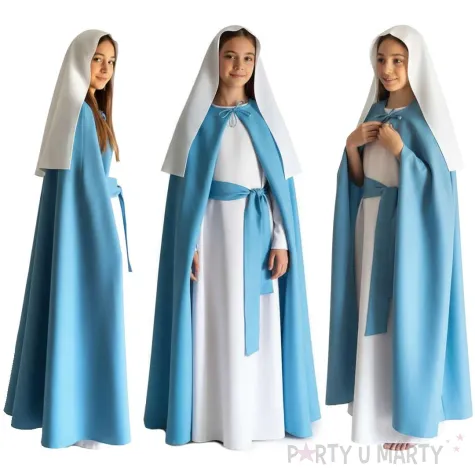 stroj na jaselka bal wszystkich swietych matka boska maryja peleryna szata pasek 98 104