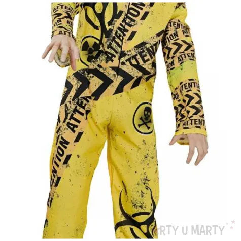 stroj na karnawal i halloween kombinezon ochronny z maska i kapturem biohazard epidemia rozm m