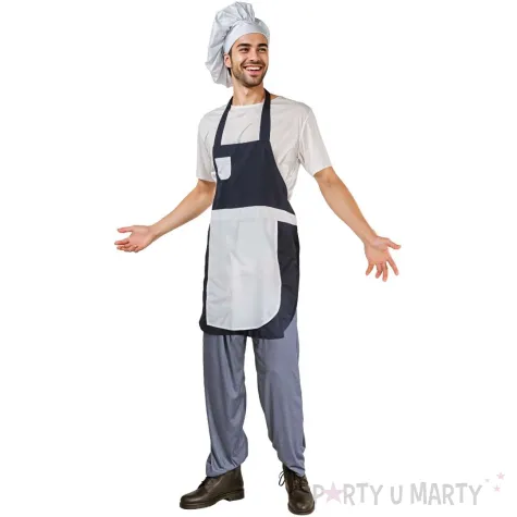 stroj na karnawal zestaw szefa kuchni kucharz fartuch i czapka rozm m