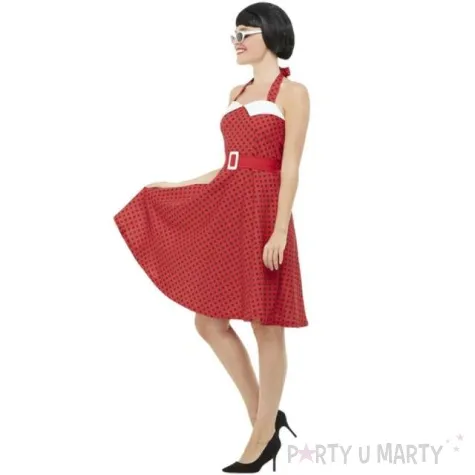 stroj pin up girl lata 40 50 czerwona smiffys rozm l