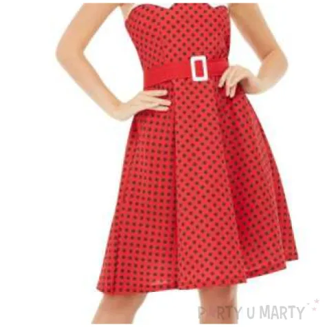 stroj pin up girl lata 40 50 czerwona smiffys rozm s