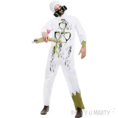 stroj zombie biohazard bialy smiffys rozm m