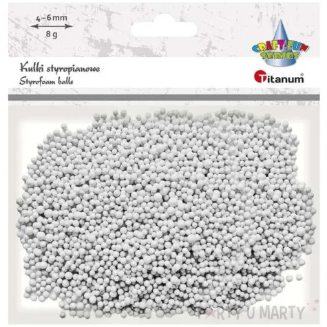 styropian kuleczki 4 6 mm bialy titanum 8 g