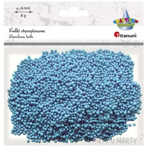 styropian kuleczki 4 6 mm blekitne titanum 8 g