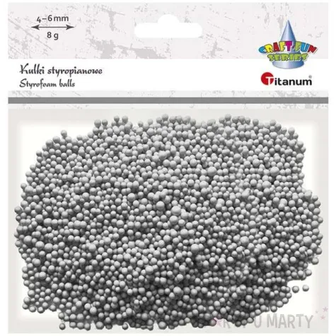 styropian kuleczki 4 6 mm szare titanum 8 g