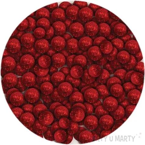 styropian kuleczki brokatowe czerwone titanum 20 g
