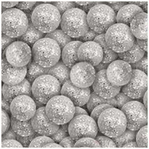 styropian kuleczki brokatowe srebrne titanum 20 g