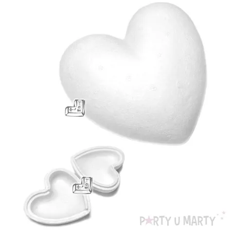 styropian serce zamykane 140 mm m dwie polowki unisan