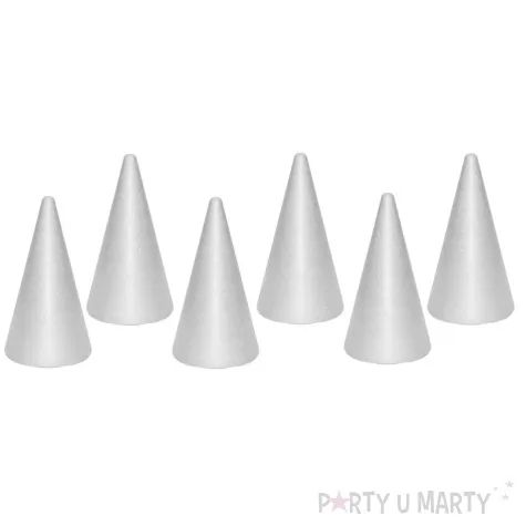 styropian stozek classic bialy aliga 20 cm 6 szt