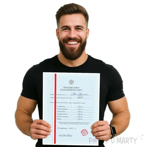 swiadectwo dla najlepszego taty a4