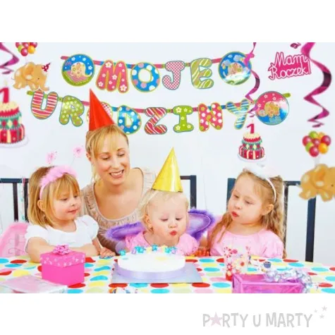 swiderki urodzinowe rozowe dlugosc 60 cm 1 op