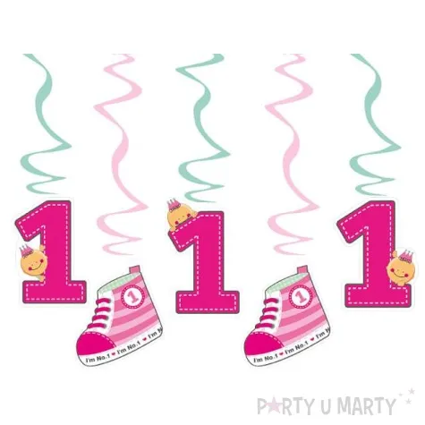 swiderki urodzinowe rozowe dlugosc 60 cm 1 op