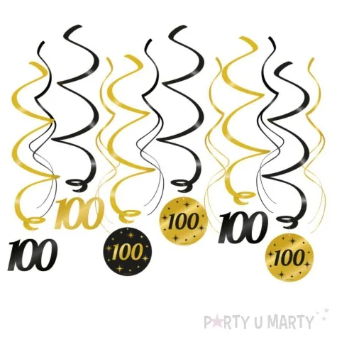 swiderki wiszace 100 urodziny classy party 12 szt pd party