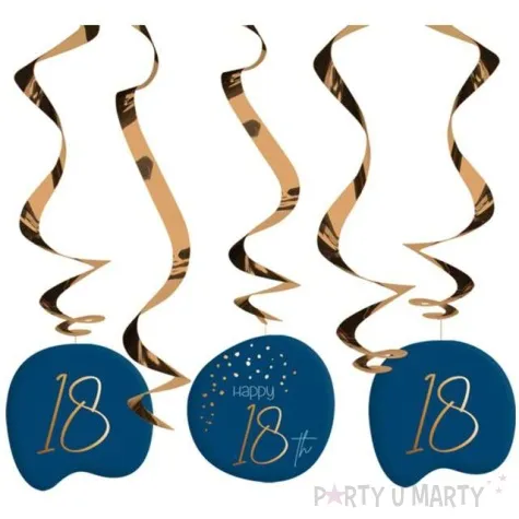 swiderki wiszace 18 urodziny happy birthday elegant folat 5 szt