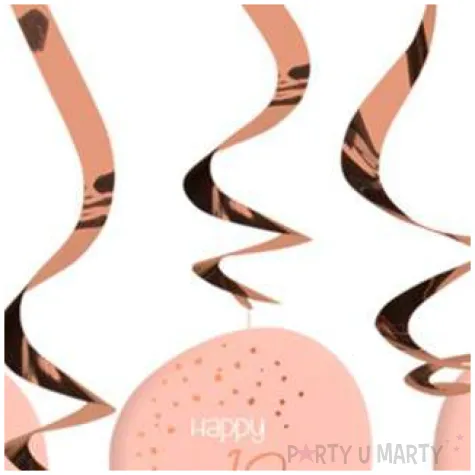 swiderki wiszace 18 urodziny happy birthday elegant rozowe folat 5 szt