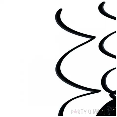 swiderki wiszace 30 shining glam czarny folat 60 cm 3 szt