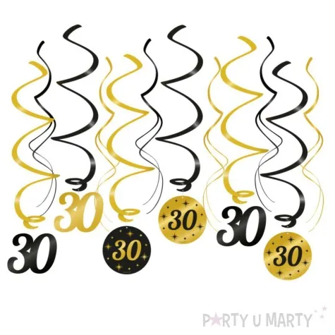 swiderki wiszace 30 urodziny classy party 12 szt pd party