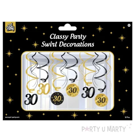 swiderki wiszace 30 urodziny classy party 12 szt pd party