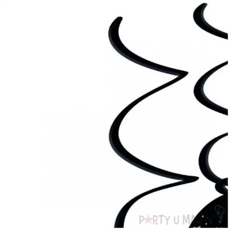 swiderki wiszace 40 shining glam czarny folat 60 cm 3 szt