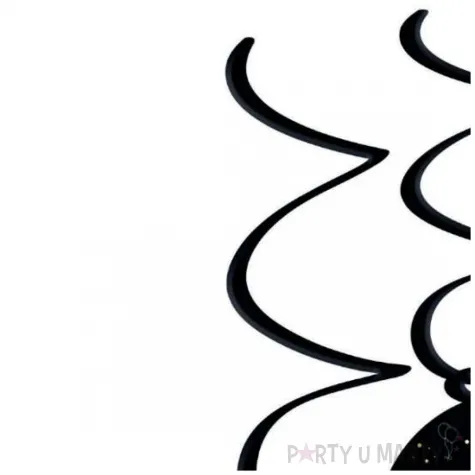 swiderki wiszace 50 shining glam czarny folat 60 cm 3 szt