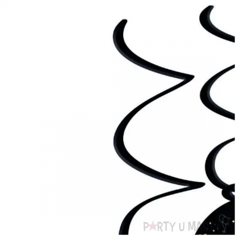 swiderki wiszace 60 shining glam czarny folat 60 cm 3 szt