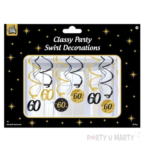 swiderki wiszace 60 urodziny classy party 12 szt pd party