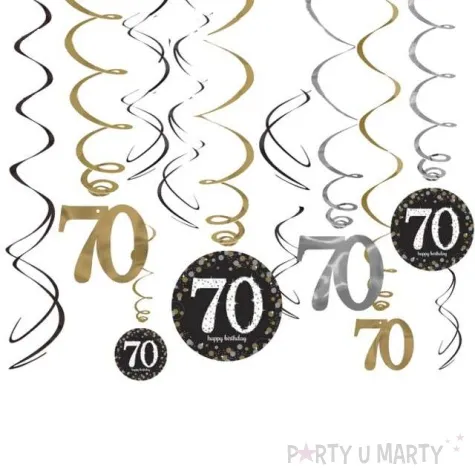 swiderki wiszace 70 urodziny amscan 12 szt