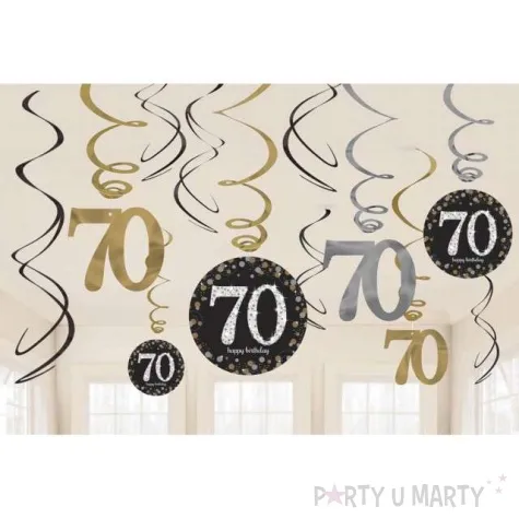 swiderki wiszace 70 urodziny amscan 12 szt