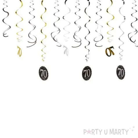 swiderki wiszace 70 urodziny amscan 12 szt