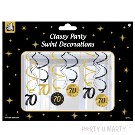 swiderki wiszace 70 urodziny classy party 12 szt pd party