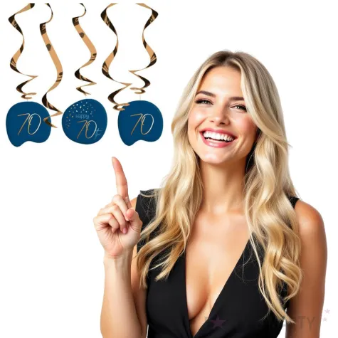 swiderki wiszace 70 urodziny happy birthday elegant folat 5 szt