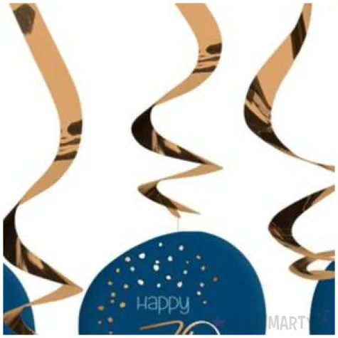 swiderki wiszace 70 urodziny happy birthday elegant folat 5 szt