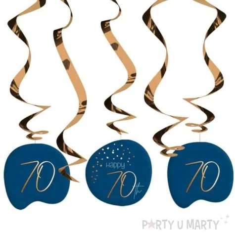 swiderki wiszace 70 urodziny happy birthday elegant folat 5 szt