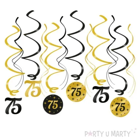 swiderki wiszace 75 urodziny classy party 12 szt pd party
