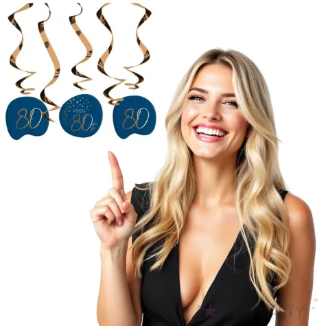 swiderki wiszace 80 urodziny happy birthday elegant folat 5 szt