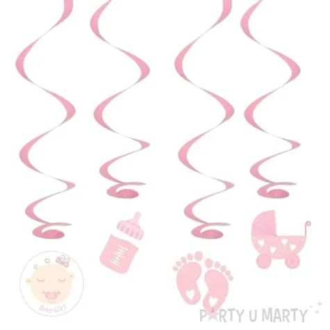 swiderki wiszace baby girl rozowy jasny godan 60 cm 4 szt