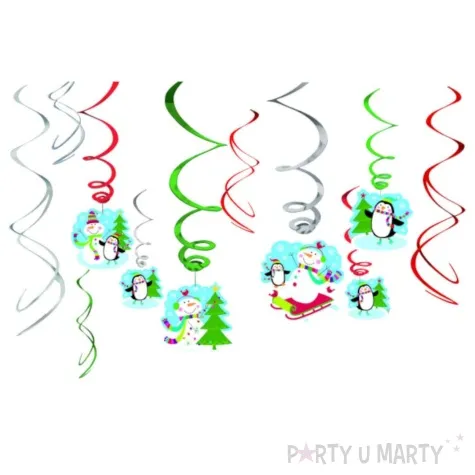 swiderki wiszace balwanki i pingwinki mix amscan 12 szt